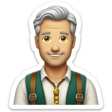 Man in Oktoberfest outfit sticker