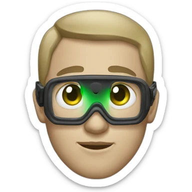 Photographer with green eyes sticker