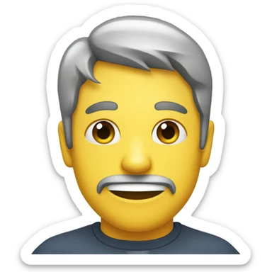 Cabeza al revés con la lengua afuera sticker