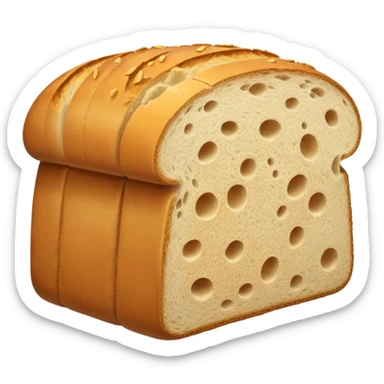 sliced loaf without face  sticker