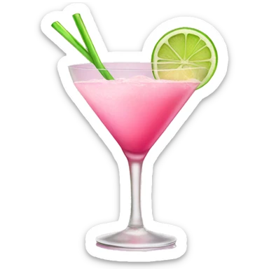 Pink cocktail sticker