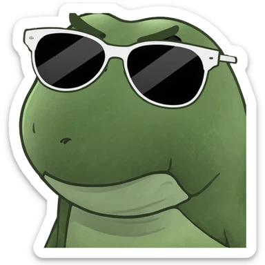 Tan bald man with sunglasses sticker