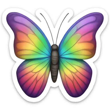 Rainbow Butterfly sticker