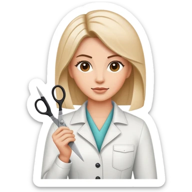 Female hairdresser sticker