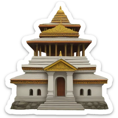 Old Sri Lankan Buddhist  temple  sticker