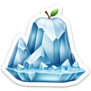 A 3D iceberg in Apple emoji style
 sticker