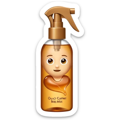 "QUO" brand vanilla caramel body mist sticker