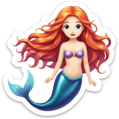Mermaid and under the sea sticker