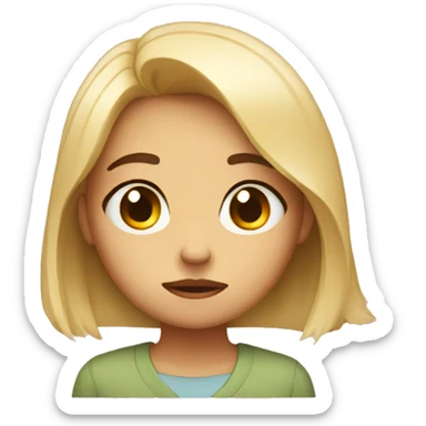 Disappointed girl sticker