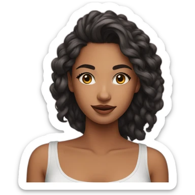 Beautiful girl with croptop sticker