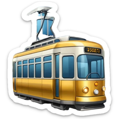 tram in city sticker