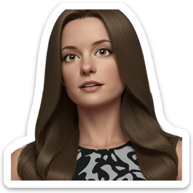 realistic portrait of girl sticker