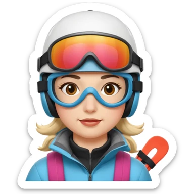 skier sticker