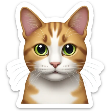 Three colored cat sticker