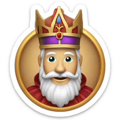 Sinterklaas met een staf sticker