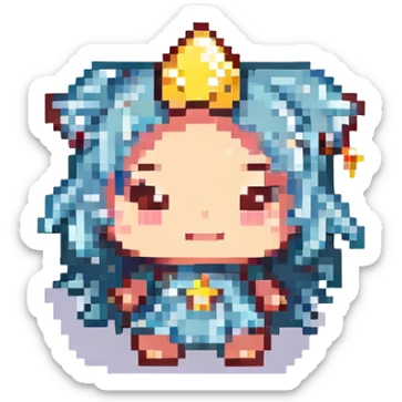 winking chibi star sticker