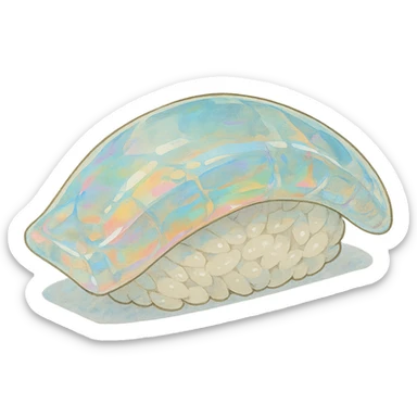iridescent sushi sticker