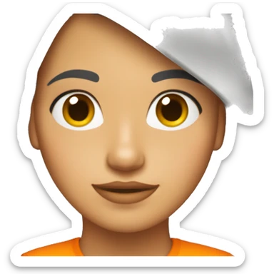 chica con rulos y pelo naranja sticker