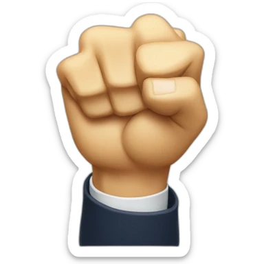 Donald trump make an anger fist sticker