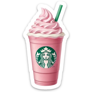 Pink Strawberry Frappe Starbucks  sticker