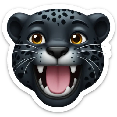 black jaguar crying sticker