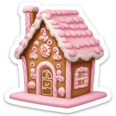 light pink gingerbread house sticker