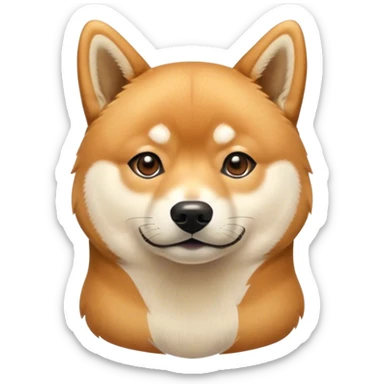 Head of a cute Shiba Inu dog sticker