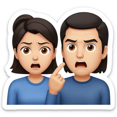 couple having communication problems arguing sticker