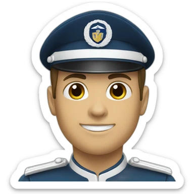 cadet with a blue flag sticker