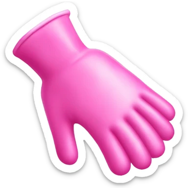 Pink laboratory gloves sticker