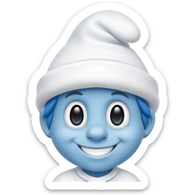 Smurf with a hat sticker