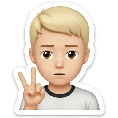 Boy wearing a shirt that says fuck you sticker