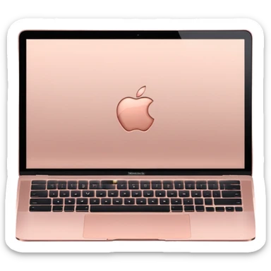 MacBook couleur or rose sticker