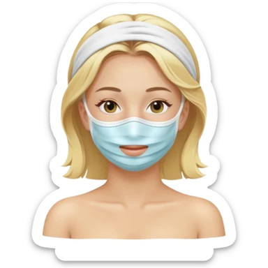 spa girl blonde hair sticker