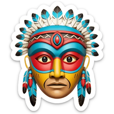 Native American Spirit Mask sticker