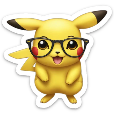 Pikachu avec des lunettes de soleil  sticker