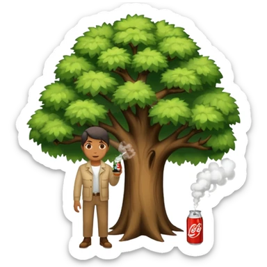 Soda luv smoke big tree sticker