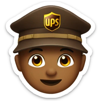 salute with UPS hat sticker