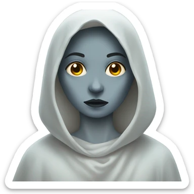 Haunting ghostly woman sticker