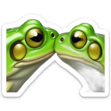 Frogs kisses sticker