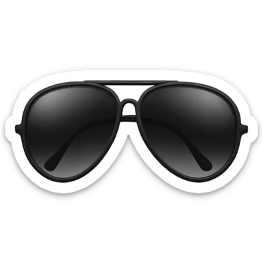 black drop in aviator sunglasses sticker