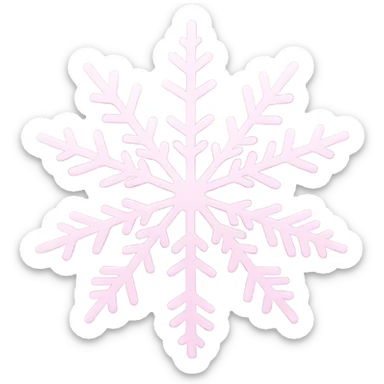 Snowflake light pink  sticker