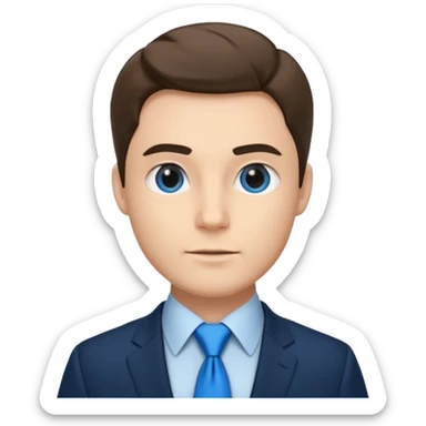 guy with suit and blue tie sticker