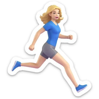 Michelle Monaghan running, female actress with honey blonde hair sticker