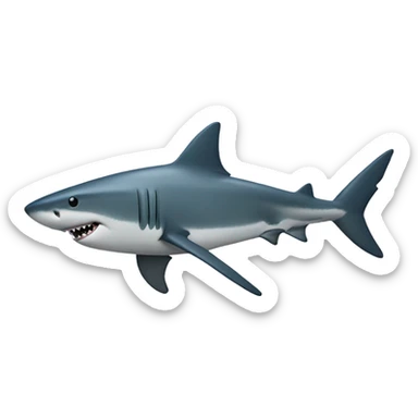 A shark in the ocean  sticker