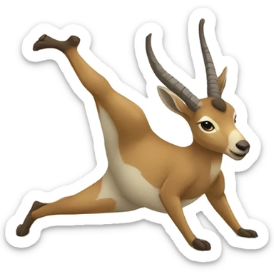 Chamois practicing yoga sticker