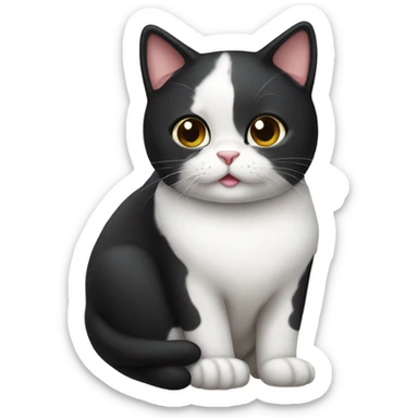 Cute tuxedo cat sticker