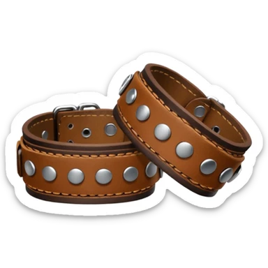 Leather wrist cuffs sticker