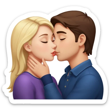 Lover kissing sticker