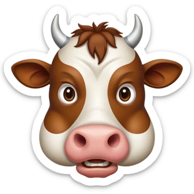 angry cow emoji sticker